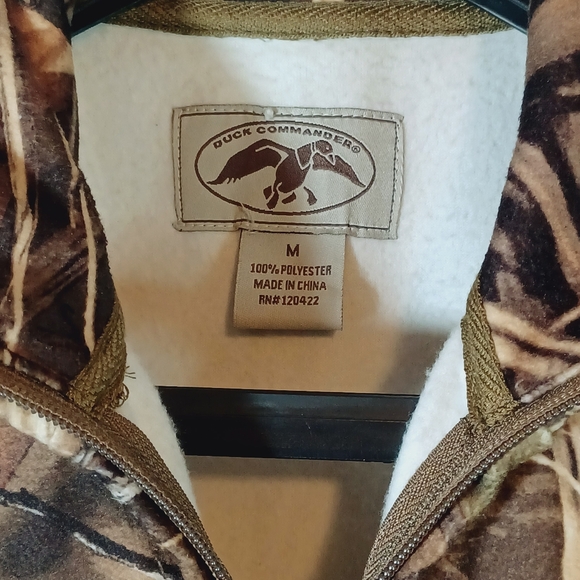 Duck Commander Vest Mens M Green Brown Leaf Camo Bird Bag Hunting Zip Up Outdoor - Picture 5 of 9